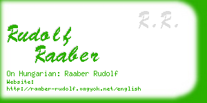 rudolf raaber business card